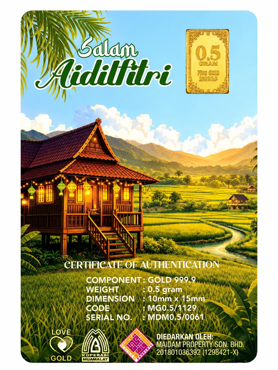 GOLDBAR EDISI HARI RAYA 0.5 GRAM