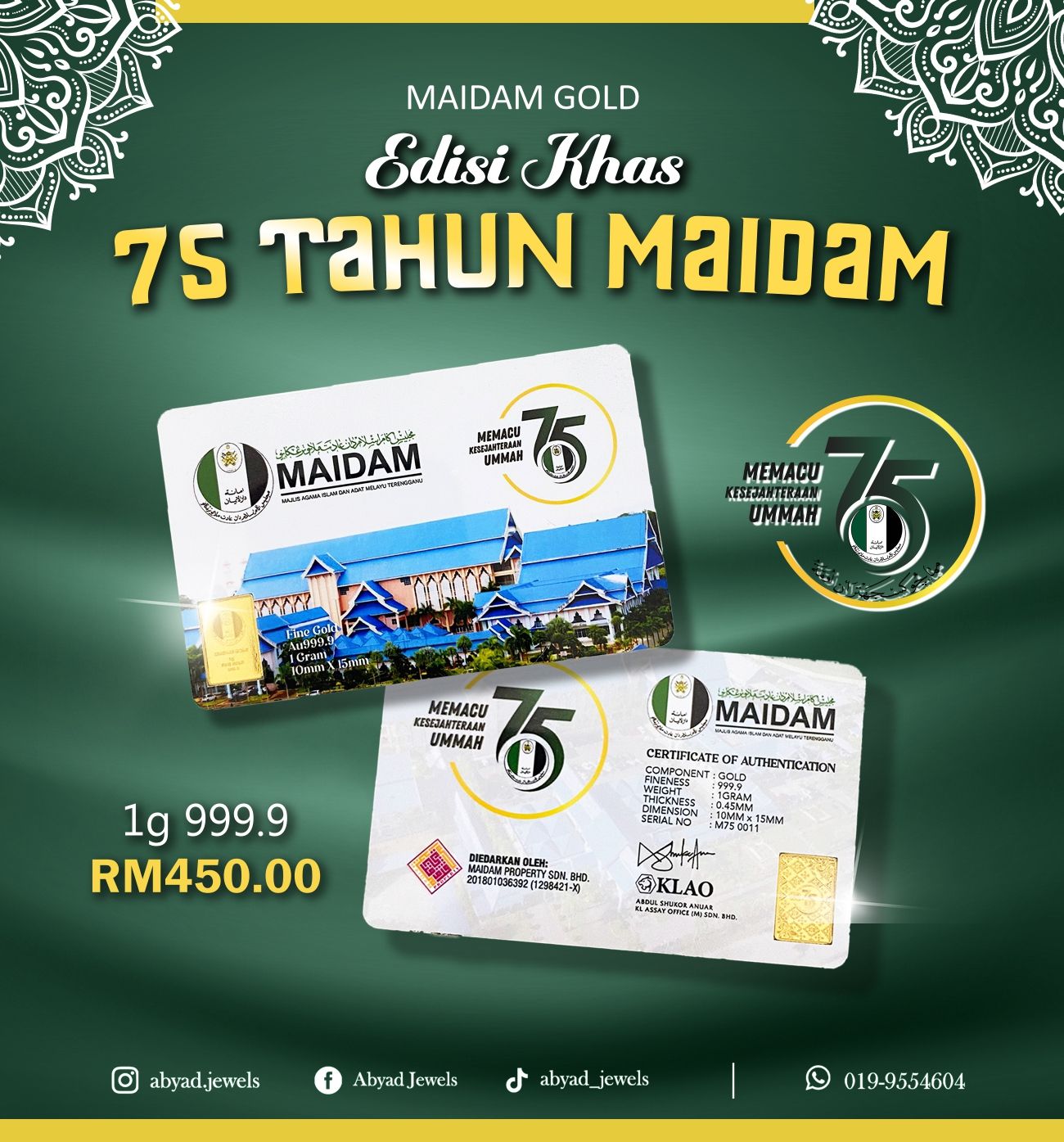 Edisi 75 Tahun MAIDAM