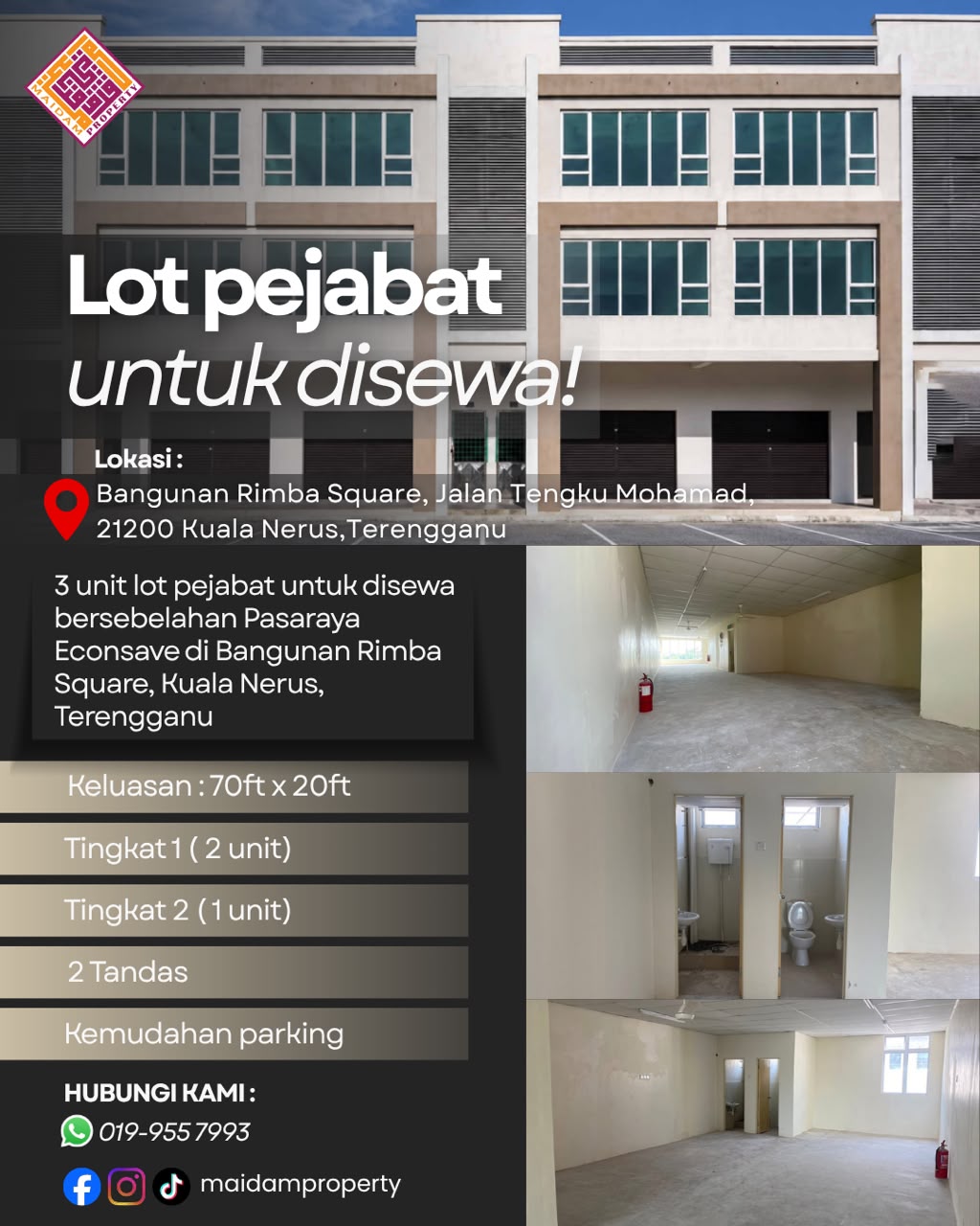Lot Pejabat Untuk Disewa - Bangunan Rimba Square